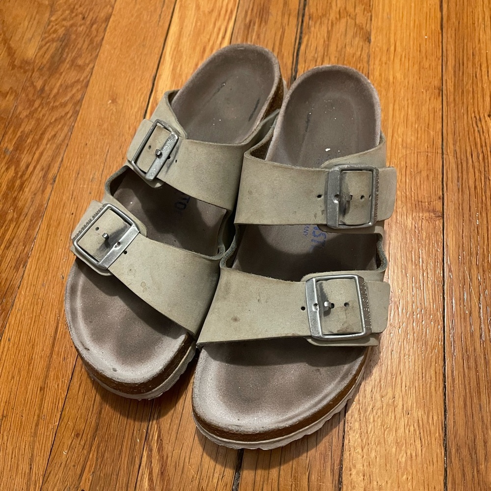 Baby blue birkenstock